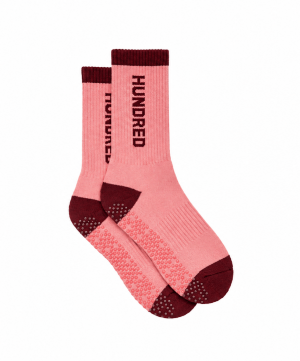 Calcetines Crew Logo Grip - Rosado