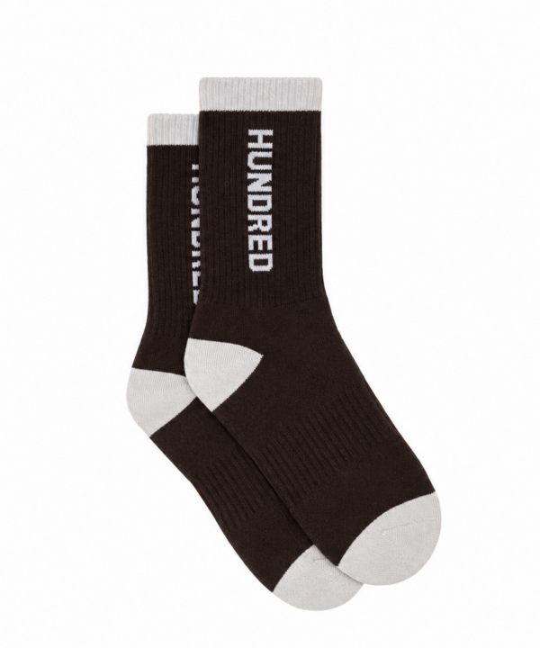 Calcetines Crew Logo Lifestyle - Café Oscuro