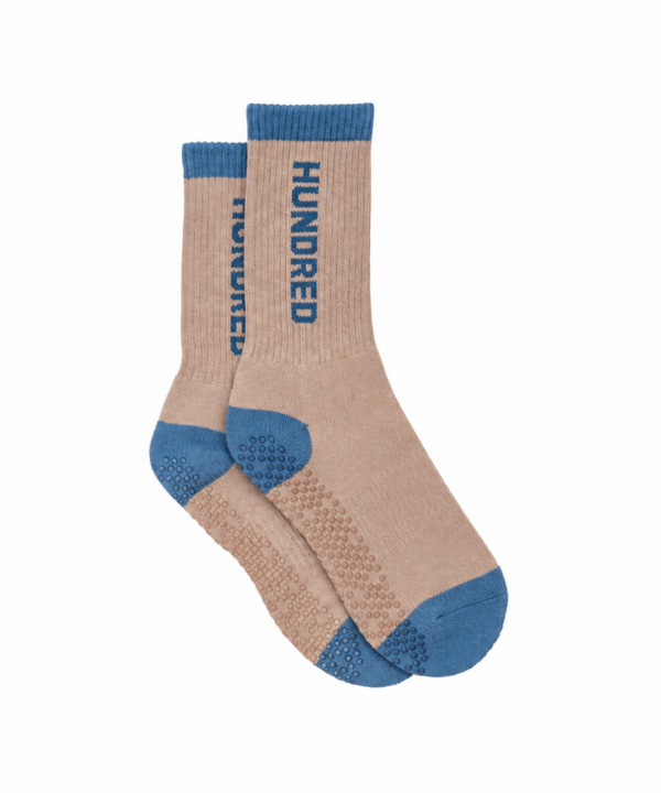 Calcetines Crew Logo Grip - Beige